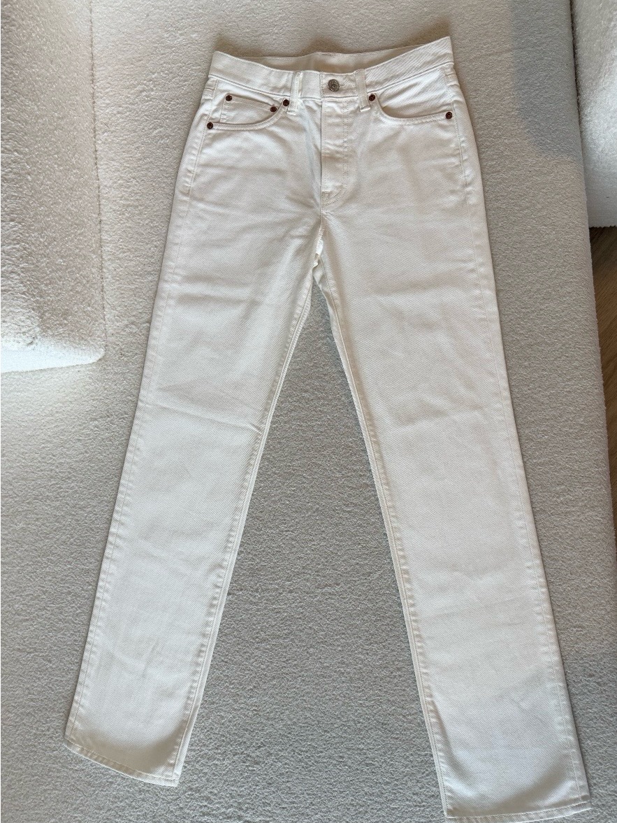 Buck Mason White Skinny Jeans